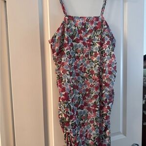 Plus Size Floral Spaghetti Strap Dress